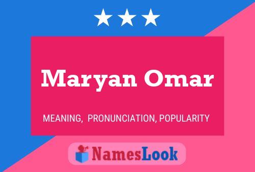 Póster del nombre Maryan Omar