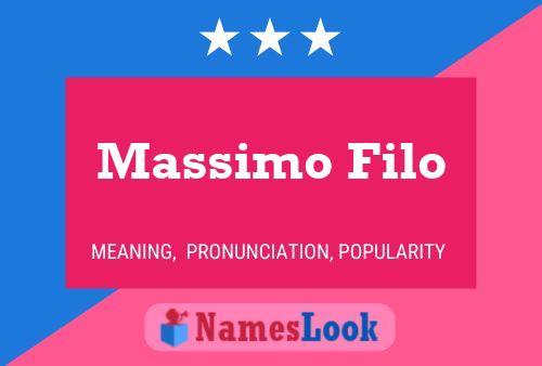 Póster del nombre Massimo Filo