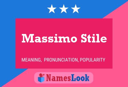 Póster del nombre Massimo Stile