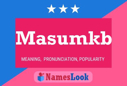 Póster del nombre Masumkb