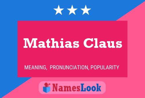 Póster del nombre Mathias Claus