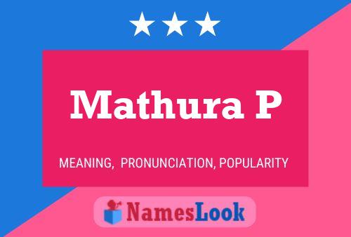 Póster del nombre Mathura P