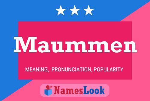 Póster del nombre Maummen