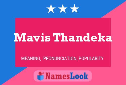 Póster del nombre Mavis Thandeka