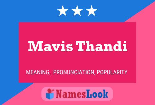 Póster del nombre Mavis Thandi