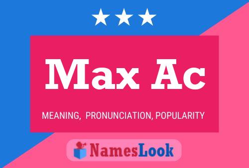 Póster del nombre Max Ac