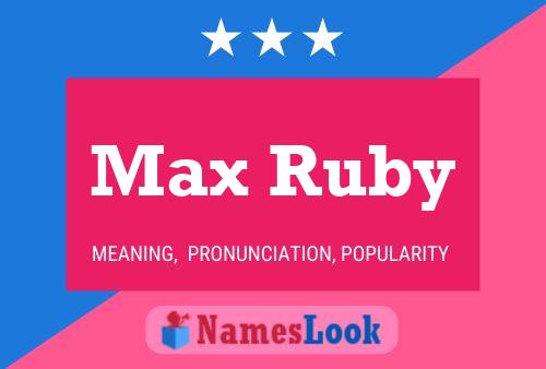 Póster del nombre Max Ruby