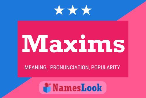 Póster del nombre Maxims