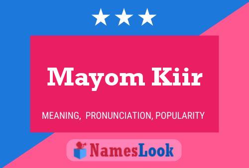 Póster del nombre Mayom Kiir