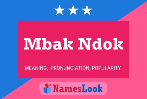 Póster del nombre Mbak Ndok