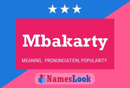 Póster del nombre Mbakarty