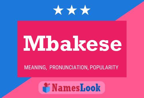 Póster del nombre Mbakese