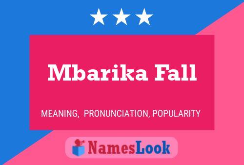 Póster del nombre Mbarika Fall