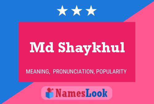 Póster del nombre Md Shaykhul