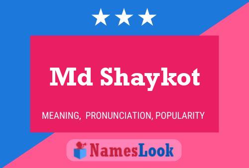 Póster del nombre Md Shaykot