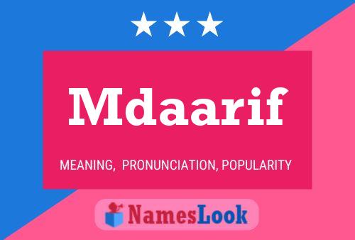 Póster del nombre Mdaarif