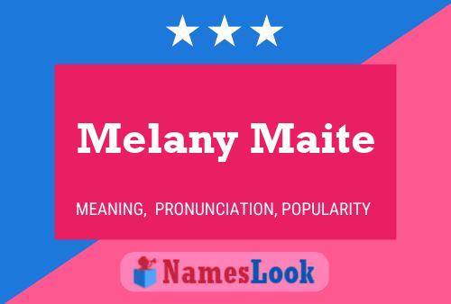 Póster del nombre Melany Maite