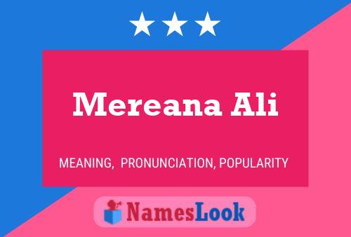 Póster del nombre Mereana Ali