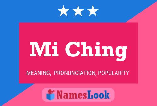 Póster del nombre Mi Ching