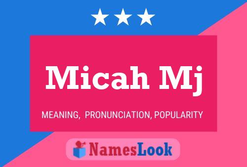 Póster del nombre Micah Mj