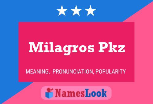 Póster del nombre Milagros Pkz