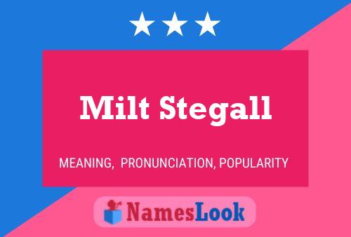 Póster del nombre Milt Stegall