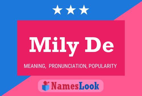 Póster del nombre Mily De