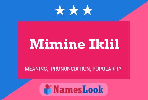 Póster del nombre Mimine Iklil