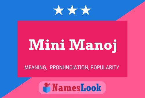 Póster del nombre Mini Manoj