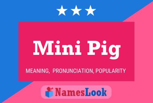 Póster del nombre Mini Pig