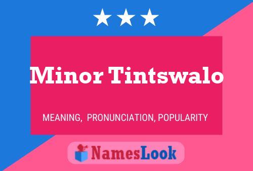 Póster del nombre Minor Tintswalo