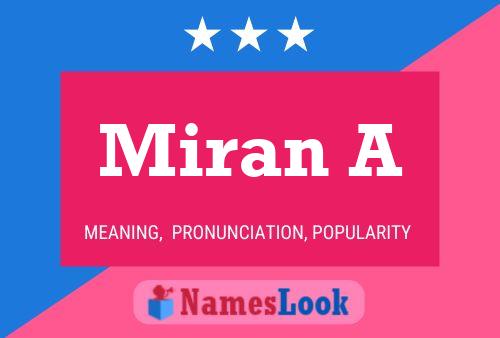 Póster del nombre Miran A