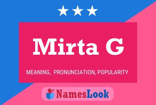 Póster del nombre Mirta G