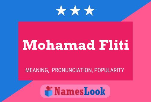 Póster del nombre Mohamad Fliti