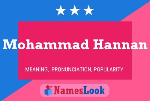 Póster del nombre Mohammad Hannan