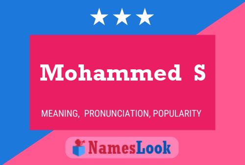 Póster del nombre Mohammed  S