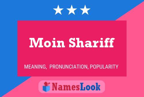 Póster del nombre Moin Shariff