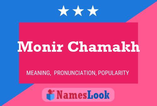 Póster del nombre Monir Chamakh