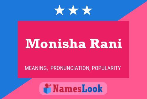 Póster del nombre Monisha Rani