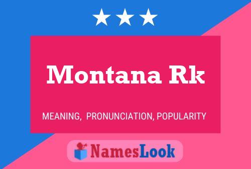 Póster del nombre Montana Rk