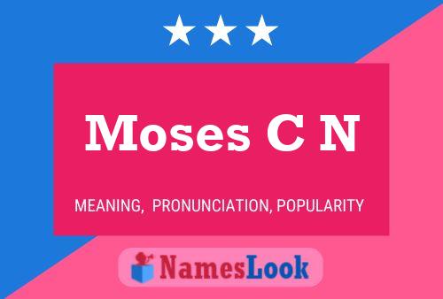 Póster del nombre Moses C N