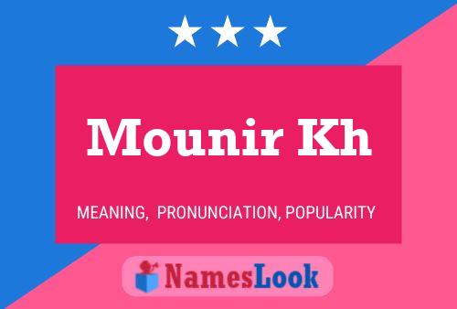 Póster del nombre Mounir Kh