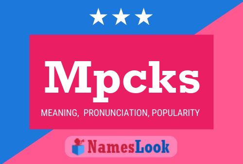 Póster del nombre Mpcks