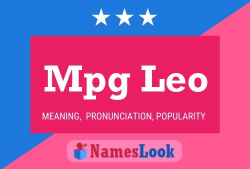 Póster del nombre Mpg Leo