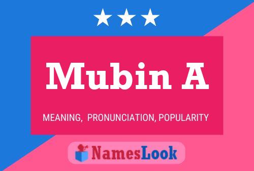 Póster del nombre Mubin A