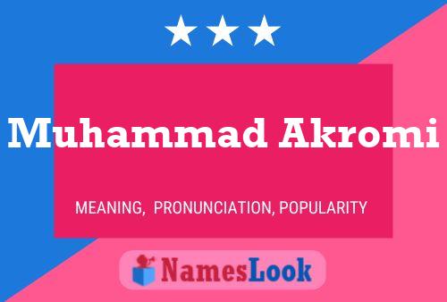 Póster del nombre Muhammad Akromi