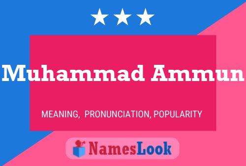 Póster del nombre Muhammad Ammun