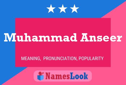 Póster del nombre Muhammad Anseer