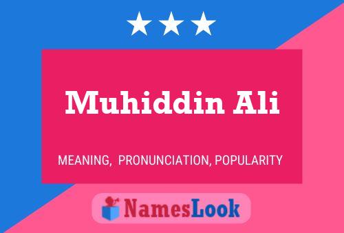 Póster del nombre Muhiddin Ali