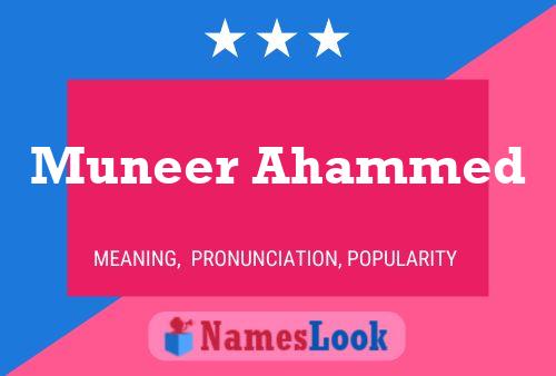 Póster del nombre Muneer Ahammed